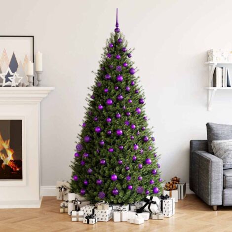 Ensemble de boules de Noël 111 pièces violet polystyrène vidaXL