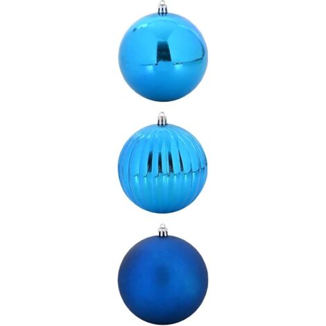 Ensemble de Boules de Noël 3 pcs Bleu Plastique CFW999759