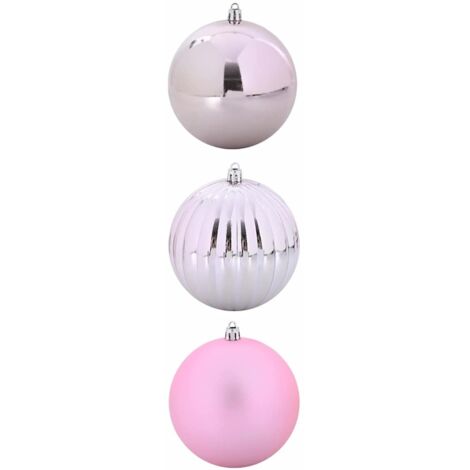 Ensemble de Boules de Noël 3 pcs Rose Plastique CFW244266
