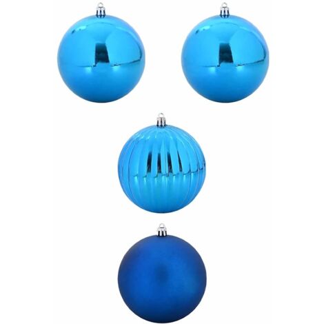 Ensemble de Boules de Noël 4 pcs Bleu Plastique CFW844168
