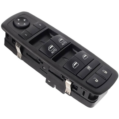 Ensemble de bouton-poussoir de lève-vitre automobile 68271206AB, compatible avec Jeep Cherokee 2015-2019, commande la montée et la descente des vitres électriques, facile à utiliser et améliore l'expé