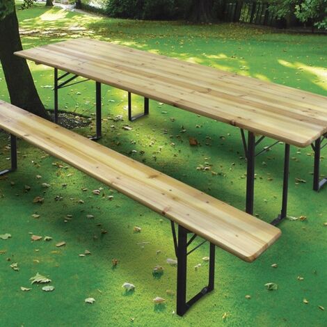 Ensemble de brasserie composé d'une table 80x200 cm. et 2 bancs Verdelook