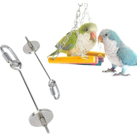 Ensemble de brochettes à fruits en acier inoxydable pour perroquets et support, accessoires pour cages à oiseaux