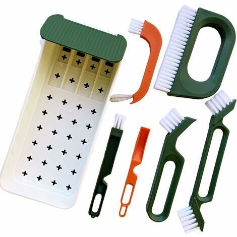 Ensemble de Brosses Joints 5 en 1, Brosse Nettoyage pour Salle de Bain et Cuisine, Récurer Les Joints de Carrelage, Les Recoins et Les Angles, Écouvillon pour Bouteilledengyank