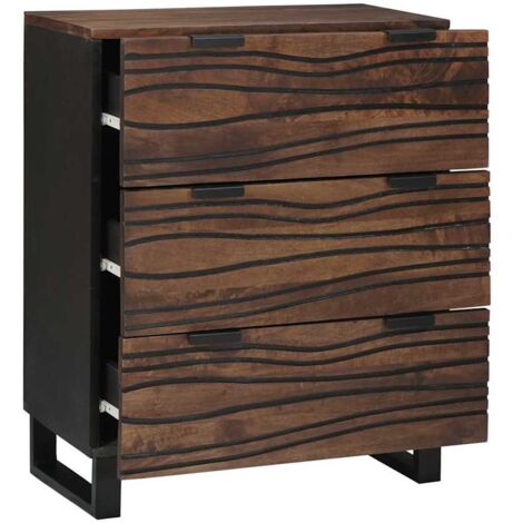Ensemble de Buffet  Meuble de rangement avec tiroir 2 pcs Noyer 60 x 33,5 x 75 cm