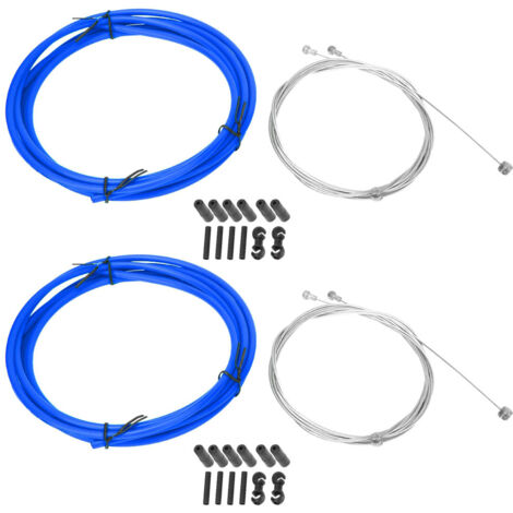 Ensemble de Câbles et Gaines de Frein et Dérailleur pour Vélo Accessoires Bleus