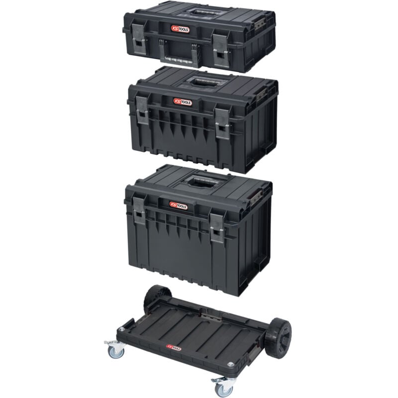 Ks Tools - Ensemble de caisses scm avec chariot de transport, 4 pièces - 850.0377