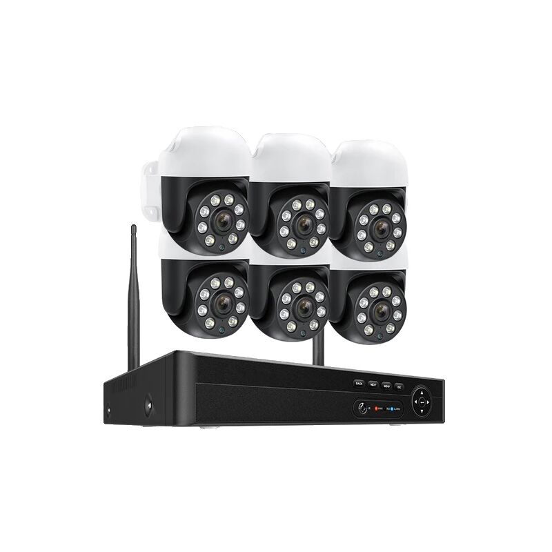 Ensemble de caméras de sécurité WiFi, détection humaine intelligente AI, système de vidéosurveillance CCTV