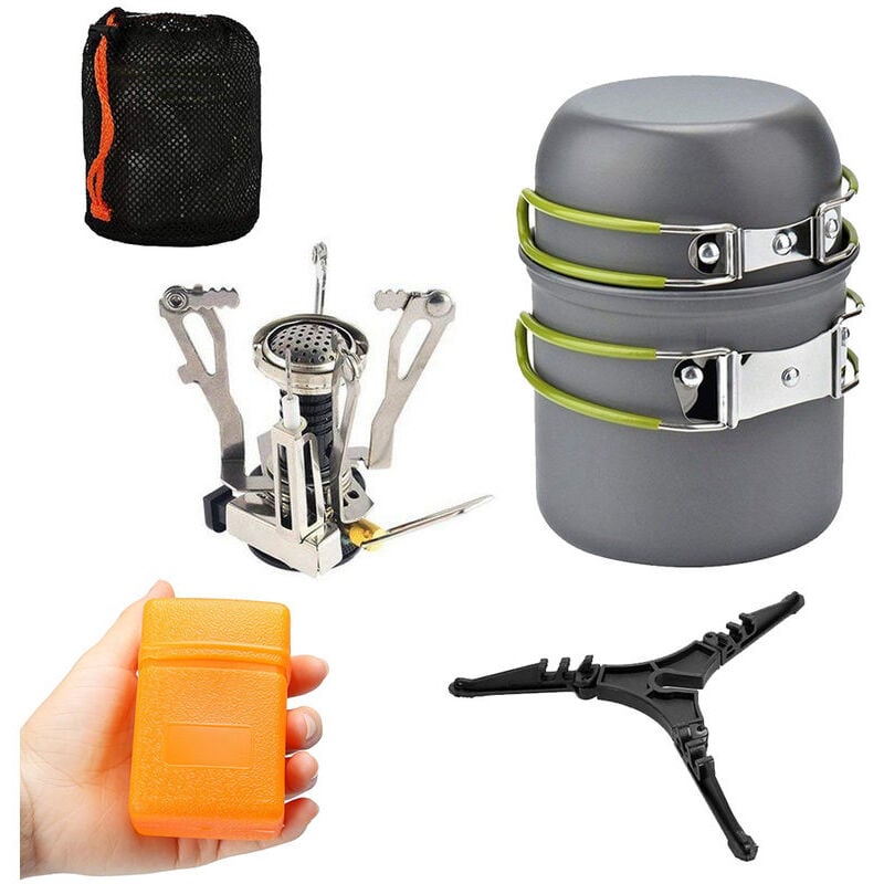 Ensemble de camping en plein air combinaison de réchaud