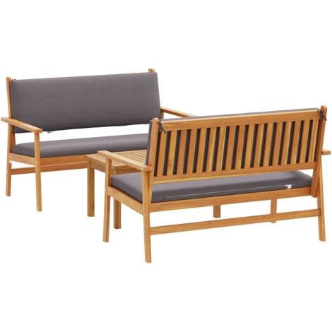 Ensemble de canapé de jardin 3 pcs  Mobilier de jardin Marron 120 x 65,5 x 79 cm