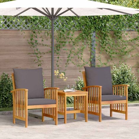 Ensemble de canapé de jardin,Salon de jardin,Sofa avec coussin 3 pcs Huile Naturelle 782941