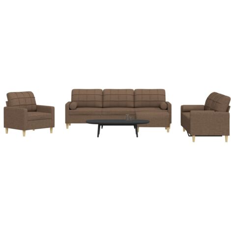 Ensemble de canapés 4 pcs repose-pied et coussins décoratifs vidaXL