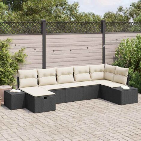 Ensemble de Canapés avec coussin 8 pcs polyrotin vidaXL