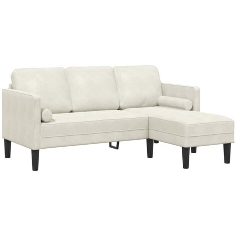Ensemble de Canapé，Sofa pour Salon，Banquettes Crème 173 x 131 x 67 cm Velours CFW835702