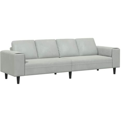 Ensemble de Canapé,Sofa pour Salon,Banquettes Gris clair Velours CFW149500
