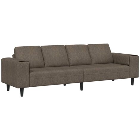 Ensemble de Canapé，Sofa pour Salon，Banquettes Gris foncé Cuir suédé faux CFW574663
