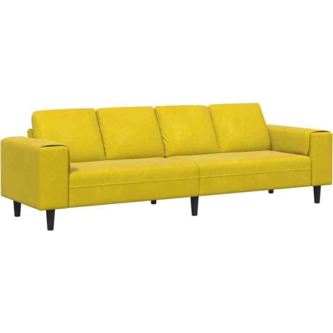 Ensemble de Canapé,Sofa pour Salon,Banquettes Jaune Velours CFW639081
