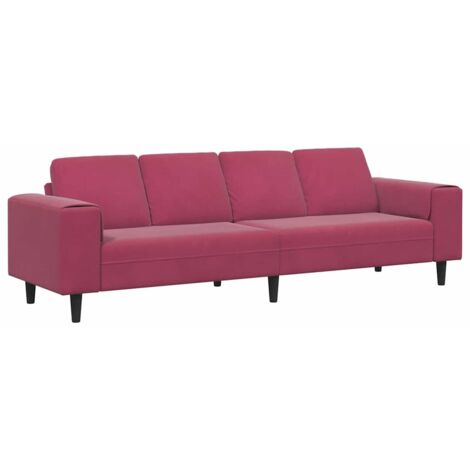 Ensemble de Canapé，Sofa pour Salon，Banquettes Rouge bordeaux Velours CFW232766