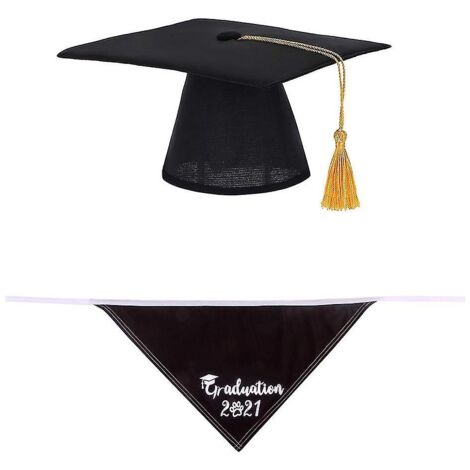 Ensemble de casquettes et bandanas pour chiens et chats, costume de remise de diplôme pour petits chiens et chats