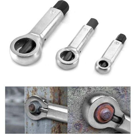 Ensemble de casse-écrous, outil pour retirer les écrous endommagés, 9-12 mm/12-16 mm/16-22 mm (3 pièces)