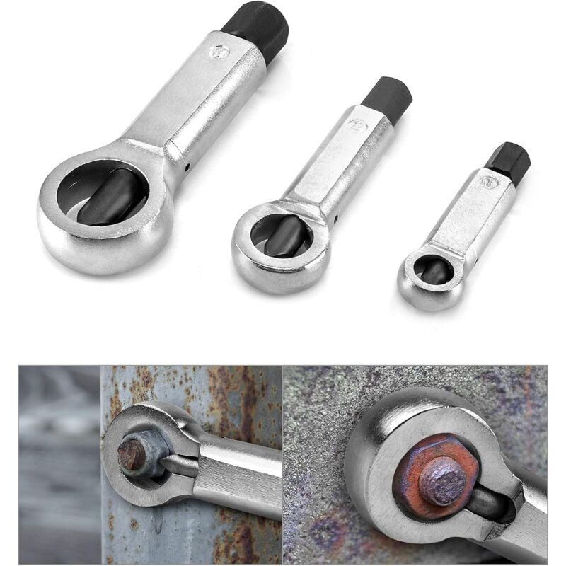 Ensemble de casse-écrous, outil pour retirer les écrous endommagés, 9-12 mm/12-16 mm/16-22 mm (3 pièces)