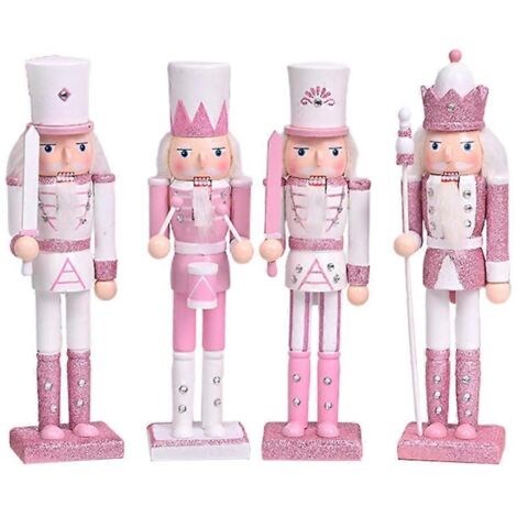 Ensemble de Casse-Noisettes en Bois pour Décorations de Noël - Jouet et Statue Ornementale