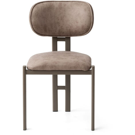 Ensemble de chaises (2 pièces) en métal "Muriz" - Vison