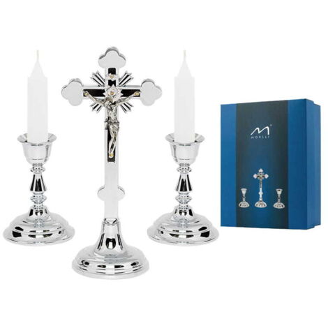 Ensemble de chants de Noël traditionnels, grand, argent, chrome, 20,5 cm