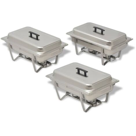 Ensemble de chauffe-plats 3 pcs Acier inoxydable CFW752790