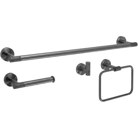 Ensemble De Cintres De Salle De Bain Rea Grid Titanium