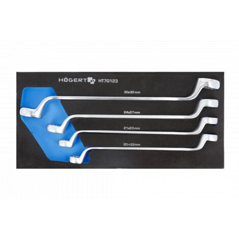 Ensemble de clés à anneau Hogert HT7G123 20-32 mm 4 unités