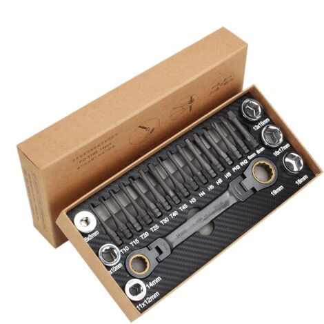 Ensemble de clés à cliquet, ensemble douilles,Ensemble d'outils professionnels - Outil mécanique multifonctionnel, outils réparation véhicules portables pour les hommes, femmes