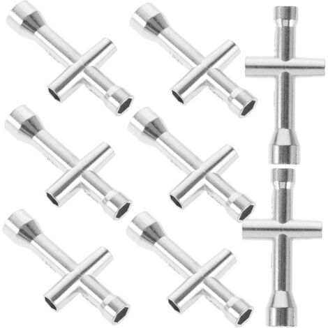 Ensemble de Clés à Douille en Croix 10 Pièces Alliage D'aluminium, Outils Main pour Écrous M2 M4, Réparation Roues et Pneus, Compact Portable -