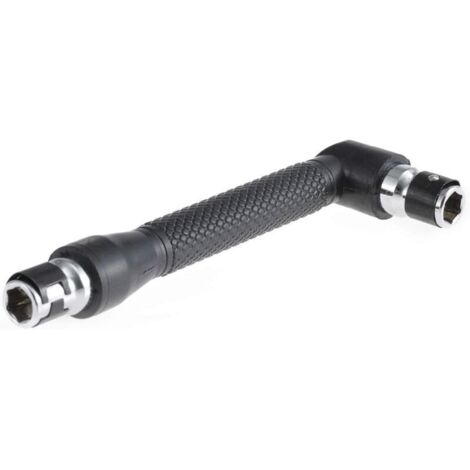Ensemble de clés à douille en forme de L - Tournevis et embouts de 6,35 mm - Poignée d'extension en forme de L - Clé à douille hexagonale à double tête pour tournevis de routine