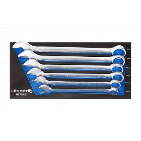 Ensemble de clés combinées Hogert HT7G121-1 22-32 mm 6 unités