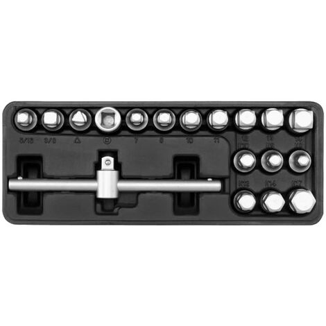 Ensemble de clés de bouchon de vidange 18 pcs YATO