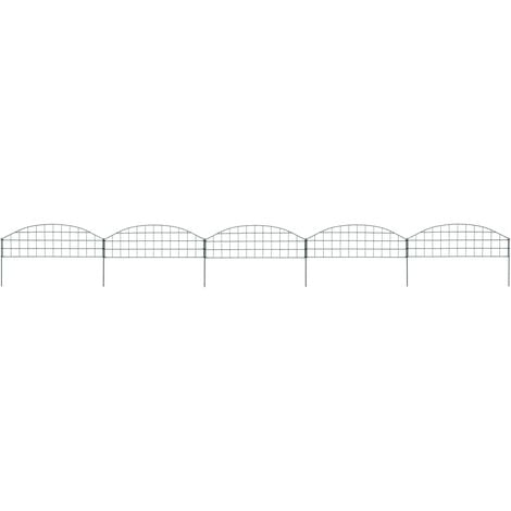 Ensemble de clôture de jardin arquée 77,3x26 cm vert