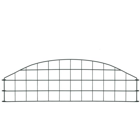 Ensemble de clôture de jardin arquée 77,3x26 cm vert