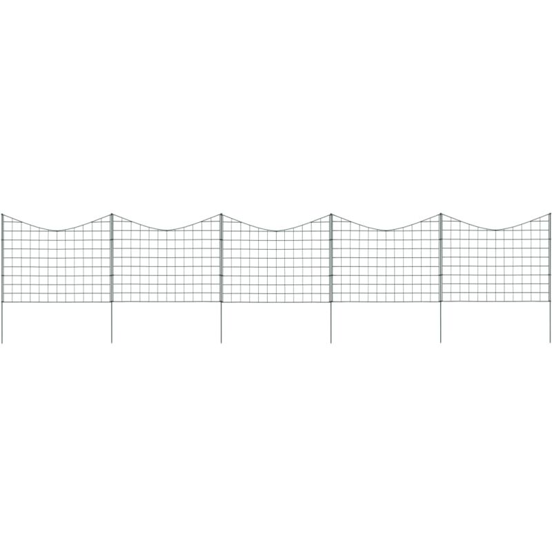 Ensemble de clôture de jardin voûtée plus basse 77,5x64 cm vert Vidaxl