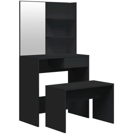 Ensemble de coiffeuse noir 74,5x40x141