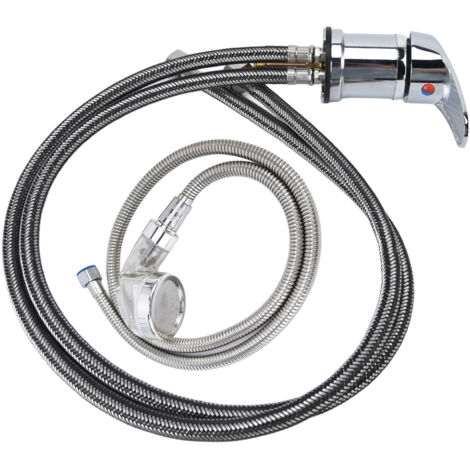 Ensemble de commutateur de pulvérisateur de robinet de lit de shampooing placage de chrome d'alliage de zinc pour le salon de beauté de club Barbershop SPA