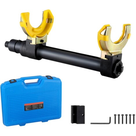 Ensemble de compresseur de ressort de jambe de force Mophorn, kit de compresseur de bobine Macpherson, outil de démontage de jambe de force de fourche interchangeable, manchon jaune, étui de transport