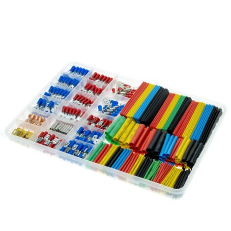 Ensemble de connecteurs isolés et de gaines thermorétractables 350 pièces.