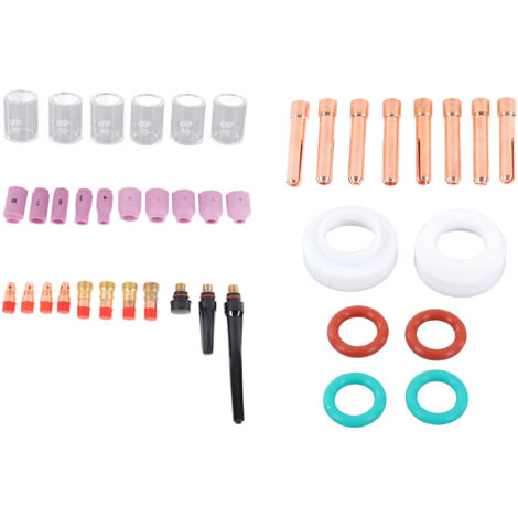 Ensemble de consommables de soudage TIG, buse en céramique, tasse en verre résistante à la chaleur, accessoire de torche pour WP 17 18 26, 55 pièces