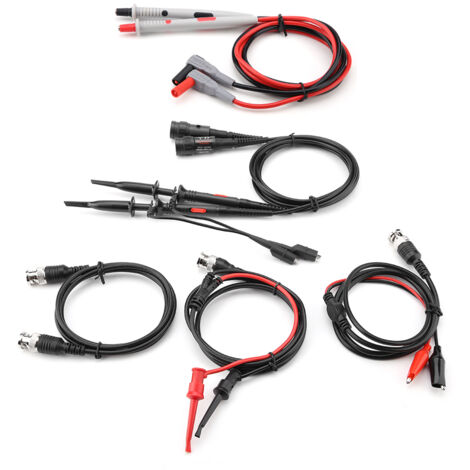 Ensemble de cordons de test pour oscilloscope multimètre P1260D avec pinces crocodiles et pointes de sonde remplaçables
