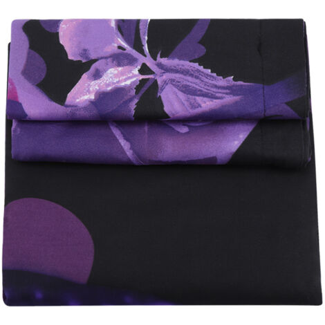 Ensemble de Couette 4 Pièces Violet et Rose, Housse de Couette Douce pour Lit