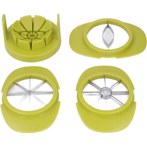 Ensemble de Coupe-Fruits en Acier Inoxydable avec Support - Découpe Mangue, Épluche-Pomme et Séparateur Tomate pour Cuisine