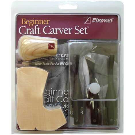 Ensemble de couteaux et gouges à sculpter le bois Flexcut SK110 pour débutants