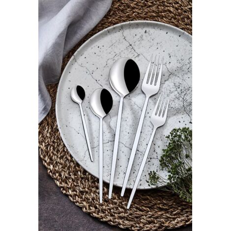 Ensemble de couverts : couteau, fourchette, cuillère Set 100% STAINLESS Acier
