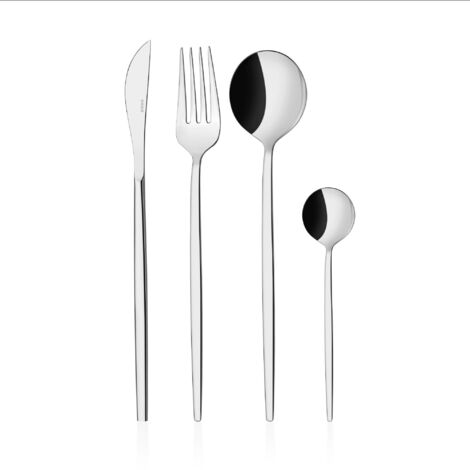 Ensemble de couverts : couteau, fourchette, cuillère Set 100% STAINLESS Acier